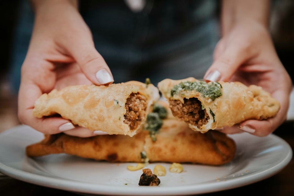 This photo shows a panzerotti.